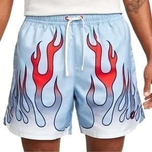 New Nike Sportswear Men’s Size M Woven Flow Blue White Red Americana Shorts